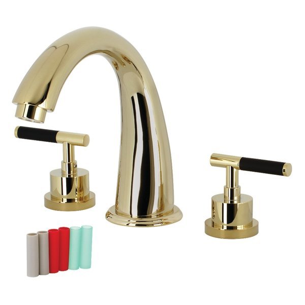 KS2362CKL Two-Handle Roman Tub Faucet, Polished Brass, Kingston Brass, Mfr#: KS2362CKL